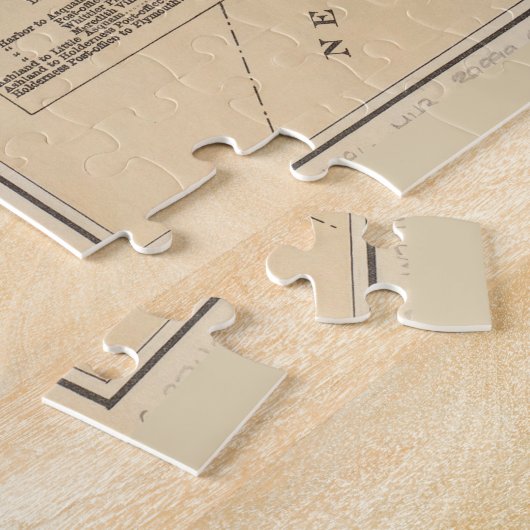 kaart van het meer van Winnipesaukee (1896) Legpuzzel (Zijkant)