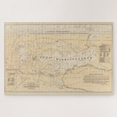 kaart van het meer van Winnipesaukee (1896) Legpuzzel (Horizontaal)
