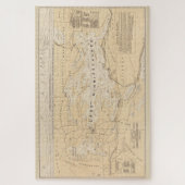 kaart van het meer van Winnipesaukee (1896) Legpuzzel (Verticaal)