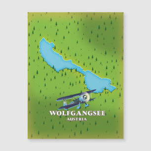 kaart van het meer van Wolfgangsee