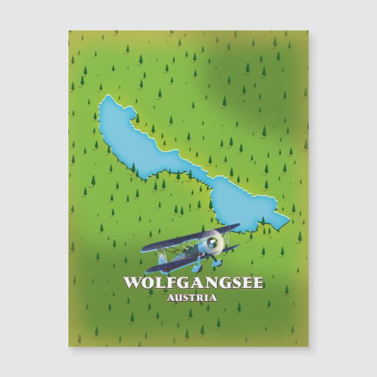 kaart van het meer van Wolfgangsee (Voorkant)