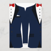 Kaart van het menu Aangepast blauw en wit homohuwe (Achterkant)