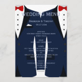 Kaart van het menu Aangepast blauw en wit homohuwe (Voorkant)