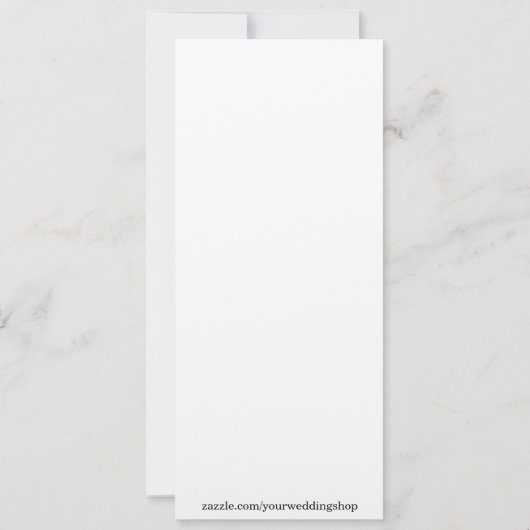 Kaart van het Menu Champagne Shimmer voor bruiloft (Achterkant)