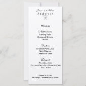 Kaart van het Menu Champagne Shimmer voor bruiloft (Voorkant)