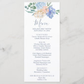 Kaart van het menu Dusty Blue Florals (Voorkant)