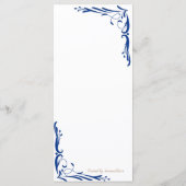 Kaart van het menu Floral Glow Wedding Set (Achterkant)