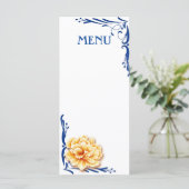 Kaart van het menu Floral Glow Wedding Set (Staand voorkant)
