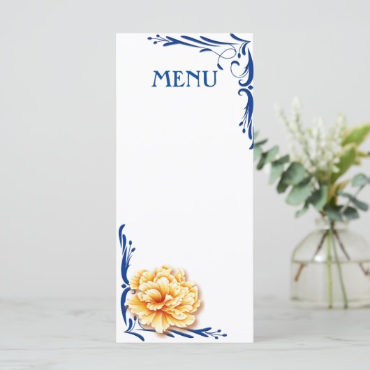 Kaart van het menu Floral Glow Wedding Set (Staand voorkant)