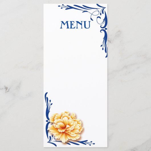 Kaart van het menu Floral Glow Wedding Set (Voorkant)