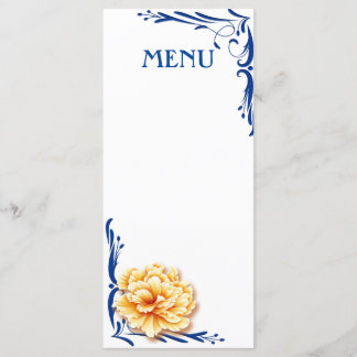 Kaart van het menu Floral Glow Wedding Set