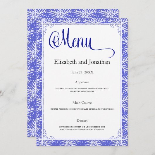 Kaart van het menu Groene verkenningsberichten voo (Voorkant / Achterkant)