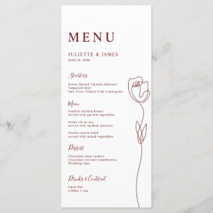 Kaart van het menu Roos van de serie