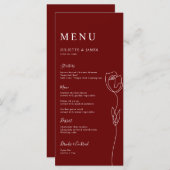 Kaart van het menu Roos van de serie (Voorkant / Achterkant)