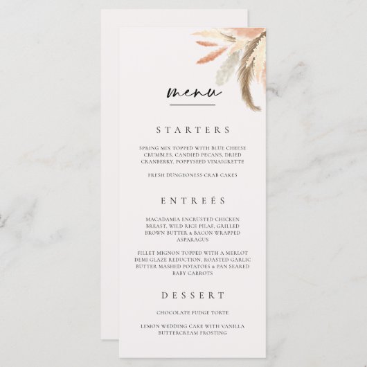 Kaart van het menu Weddenschappen (Voorkant / Achterkant)