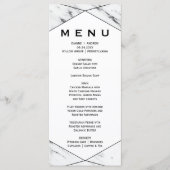 Kaart van het menu Wit en zwart Geometrische marme (Voorkant)