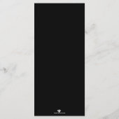 Kaart van het menu Zwart-wit aangepaste weddenscha (Achterkant)