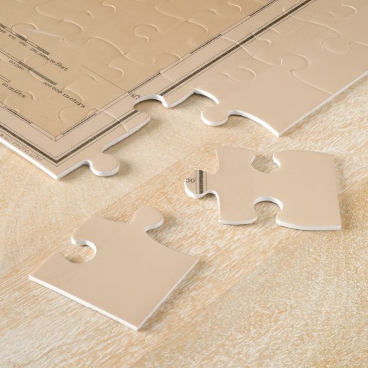  kaart van het Michiganmeer (1898) Legpuzzel (Zijkant)