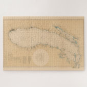 kaart van het Michiganmeer (1898) Legpuzzel (Horizontaal)