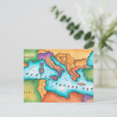 Kaart van het Middellandse-Zeegebied (Staand voorkant)