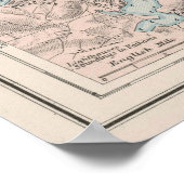  kaart van het Middellandse-Zeegebied (1891) Poster (Hoek)