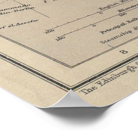  kaart van het Middellandse-Zeegebied (1912) Poster (Hoek)