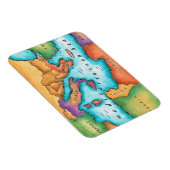 Kaart van het Middellandse-Zeegebied Magneet (Rechterzijde)