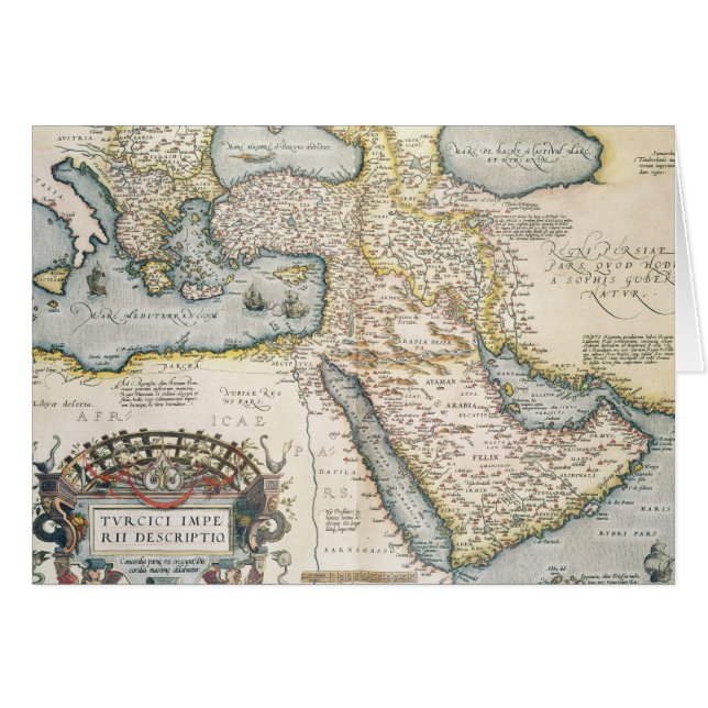 Kaart van het Midden-Oosten (Voorkant Horizontaal)