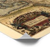 Kaart van het Midden-Oosten 1600 Poster (Hoek)