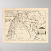 Kaart van het Midden-Oosten (1651) Poster (Voorkant)