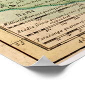 Kaart van het Midden-Oosten (1712) Poster (Hoek)