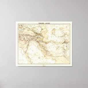 Kaart van het Midden-Oosten (1855) Canvas Afdruk