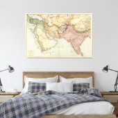 Kaart van het Midden-Oosten en Zuidoost-Azië (1912 Canvas Afdruk (Insitu (Slaapkamer))