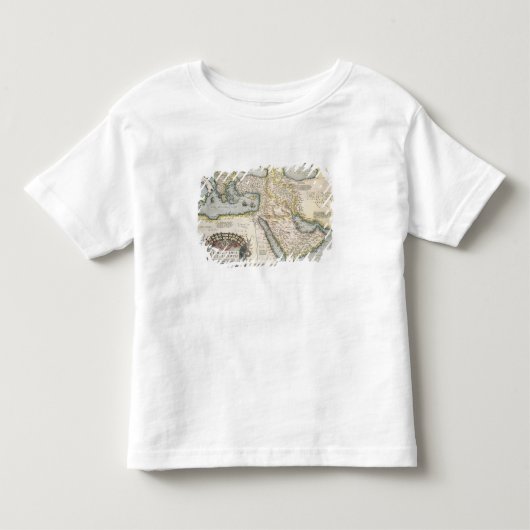 Kaart van het Midden-Oosten Kinder Shirts (Voorkant)