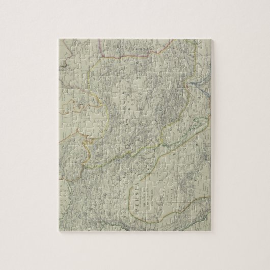 Kaart van het Midden-Oosten Legpuzzel (Verticaal)