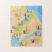 Kaart van het Midden-Oosten Legpuzzel (Verticaal)