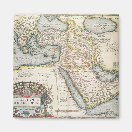 Kaart van het Midden-Oosten Magneet (Voorkant)