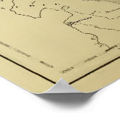 Kaart van het Midden-Oosten Poster (Hoek)