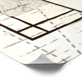 Kaart van het Midden-Oosten Poster (Hoek)