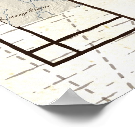 Kaart van het Midden-Oosten Poster (Hoek)