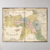 Kaart van het Midden-Oosten van Cedid Atlas (1803) Poster (Voorkant)