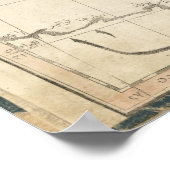 Kaart van het Midden-Oosten van Cedid Atlas (1803) Poster (Hoek)