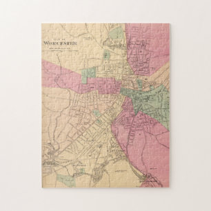kaart van het MMA van Worcester (1871) Legpuzzel