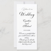 Kaart van het Modern Script Wedding Ceremony Progr (Voorkant)