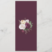 Kaart van het moderne Burgundy Peonies Wedding Men (Achterkant)