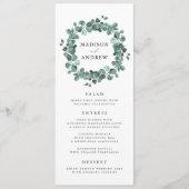 Kaart van het moderne Eucalyptus Greenery Wedding (Voorkant)