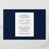 Kaart van het moderne Gold Ink Script Navy Blue Ph (Achterkant)