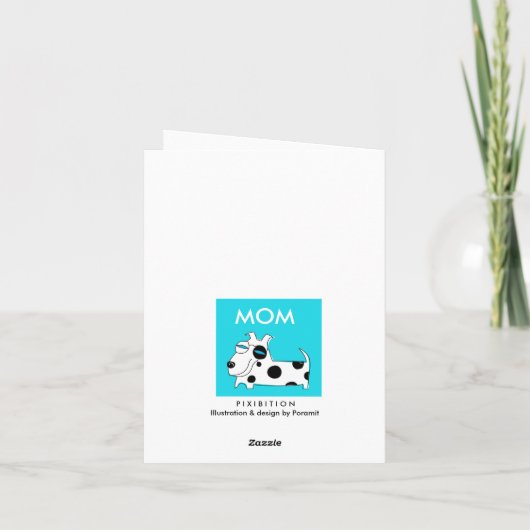 Kaart van het Moederdag van de Hond van de kus & (Achterkant)