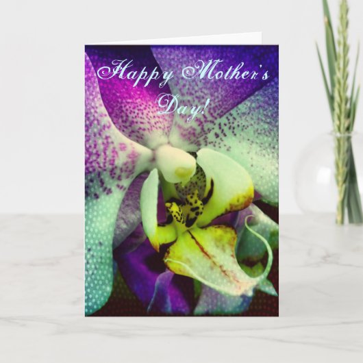 Kaart van het Moederdag van de Orchidee van (Voorkant)