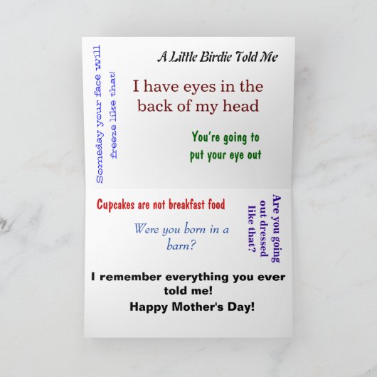 Kaart van het Moederdag van de Uilen van de Kunst (Binnen)